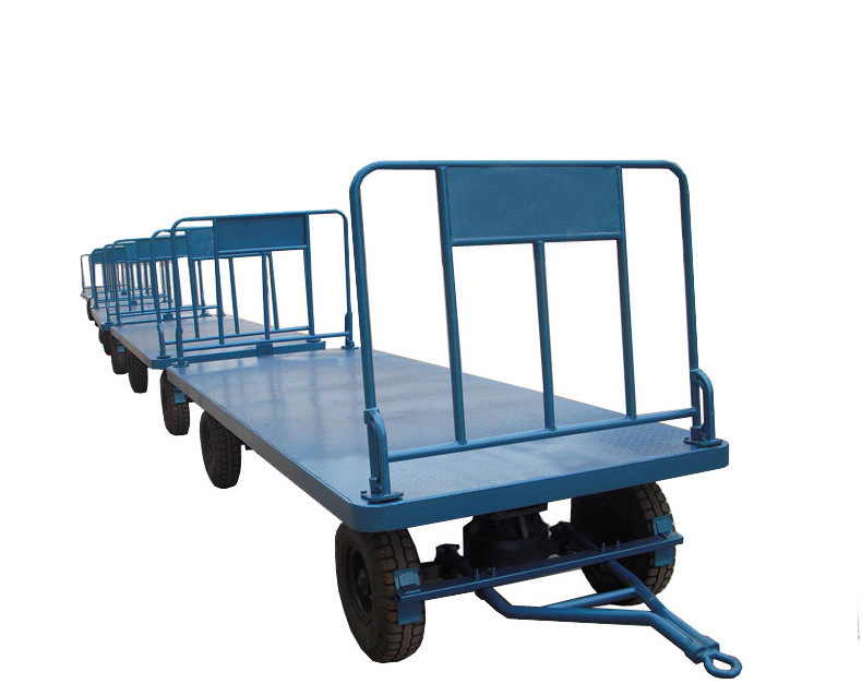 牵引平板拖车带转向牵引平板拖车电动牵引平板拖车厂区转运车挂车