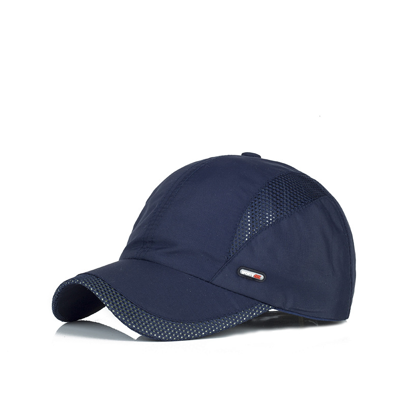 帽子2019新款男士简约速干网帽时尚户外旅行帽网眼拼接休闲帽代发