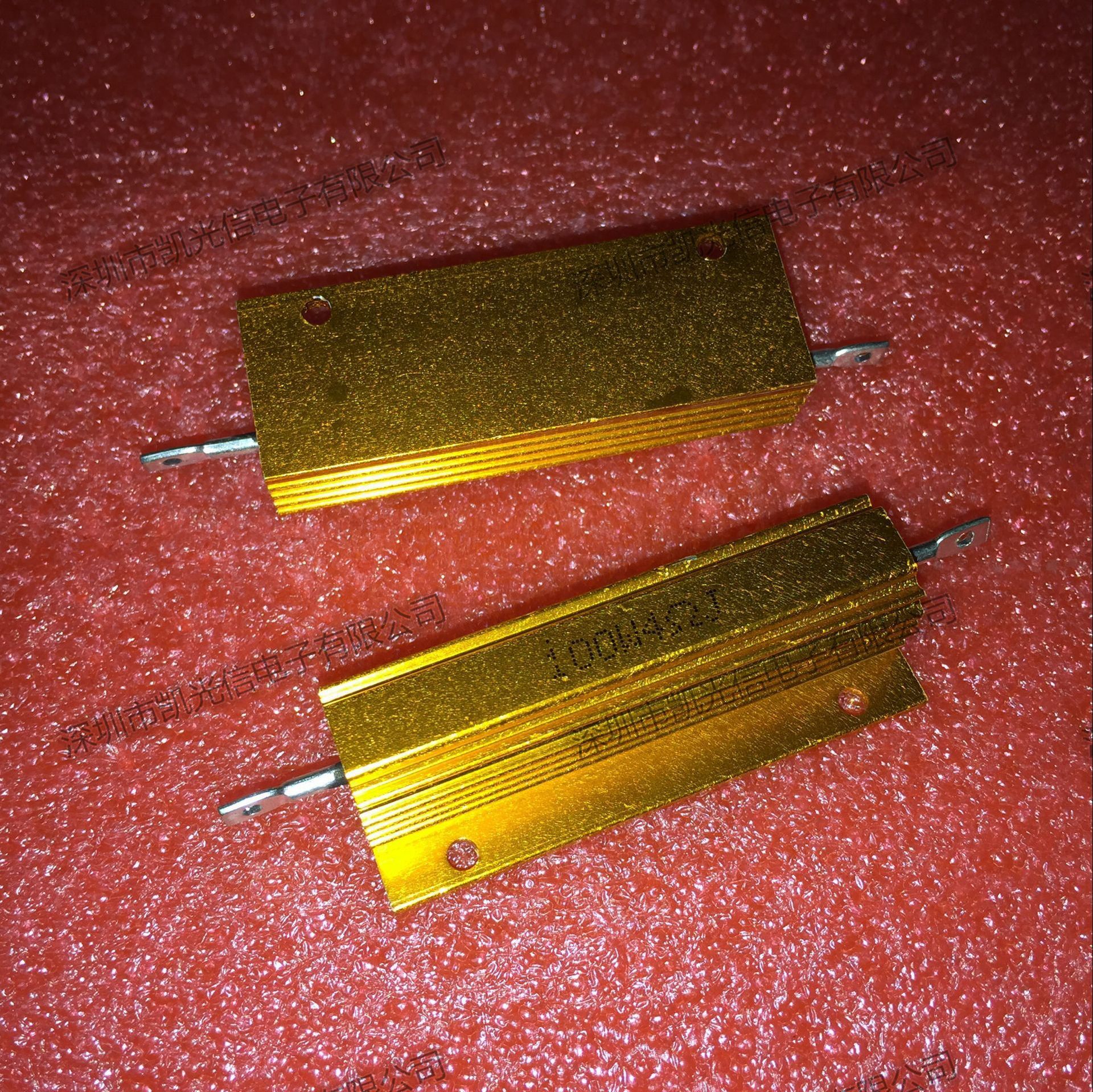 黄金铝壳电阻 rx24 100w4欧 100w4rj 100w4Ωj 功率 金属汽车电阻