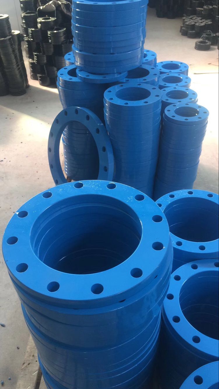 国标涂塑法兰pe喷塑法兰片 工业电熔热熔锻造法兰管件