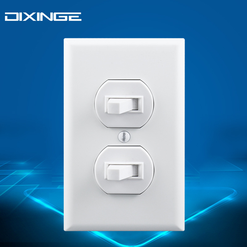 美国认证美标两开单控开关中北美洲美规倒扳双开二位美式墙壁开关