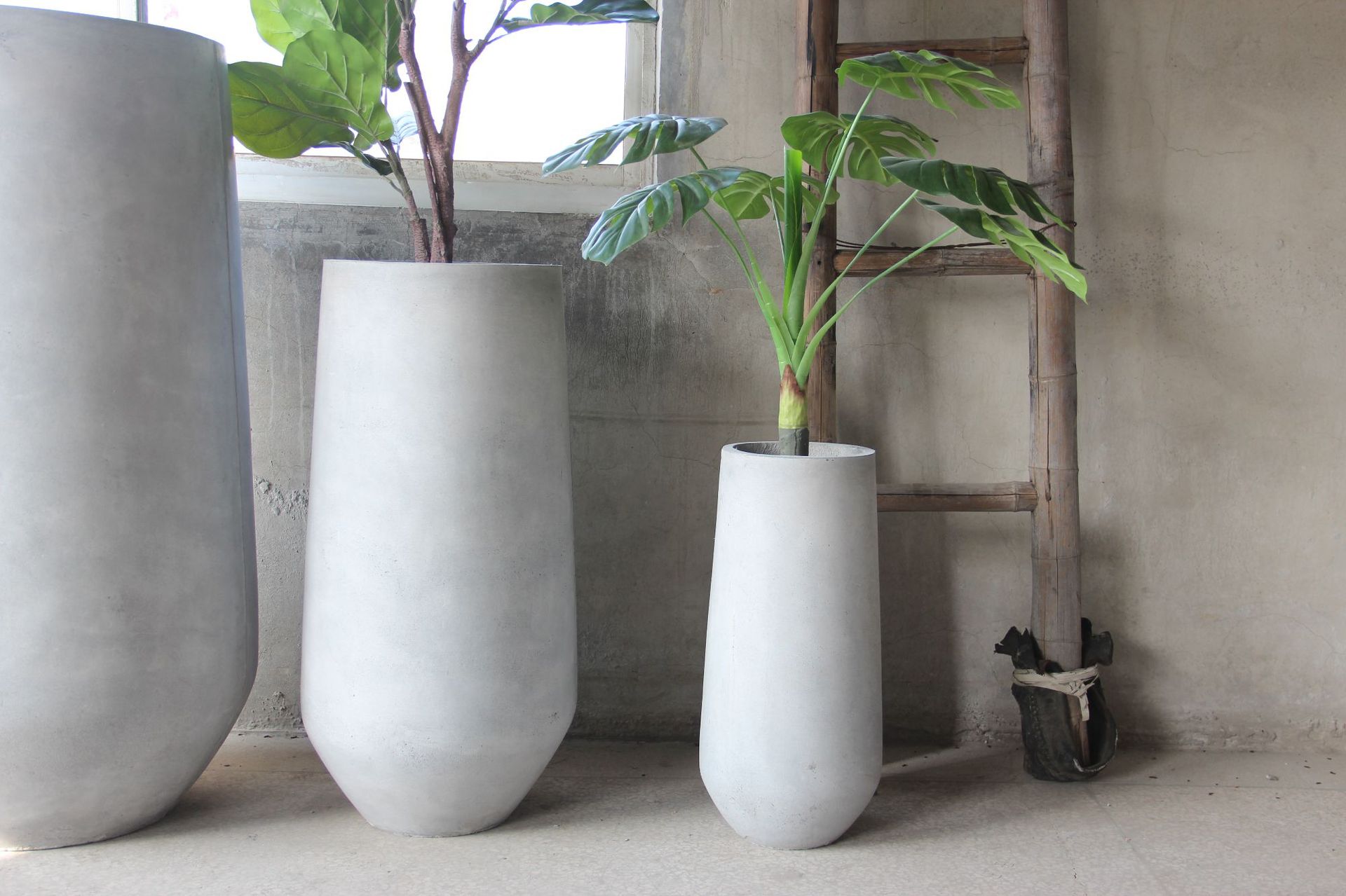 亿阳园林 椭圆形水泥花盆 多种规格时尚简约风景观庭院个性装饰