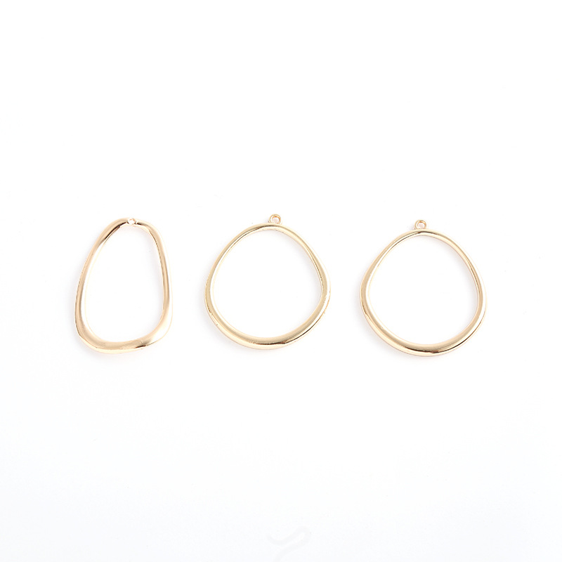 厂家直销合金饰品配件 不规则圆形椭圆形挂件耳环耳饰吊坠diy材料