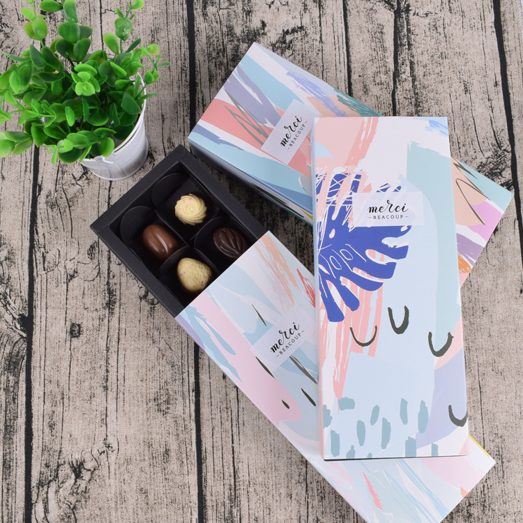 现货长方形巧克力贴纸不干胶情人节感谢贴纸不干胶接受订做1个/张