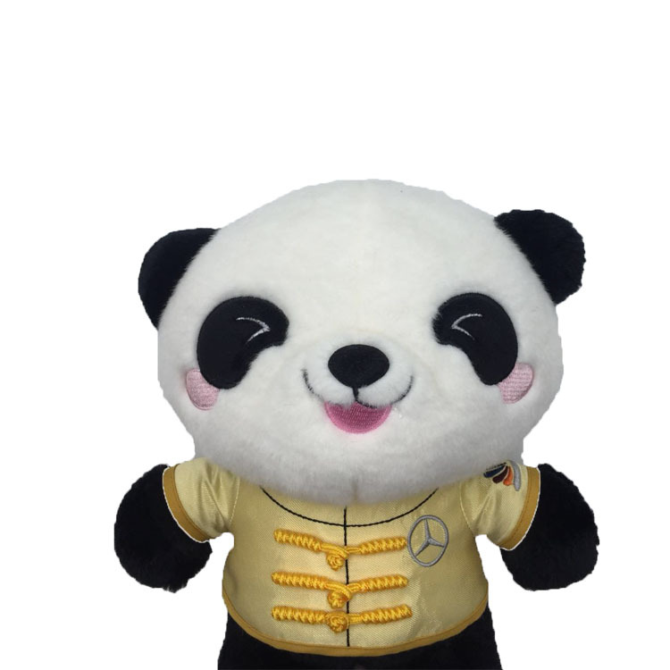 来图定制吉祥物毛绒玩具唐装中国结熊猫中国风小熊汽车企业礼品