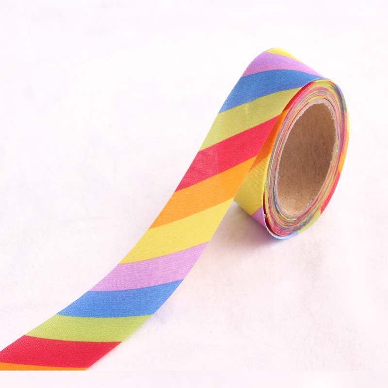 七彩色丁条纹包边条 七彩条纹装饰带 饰品带