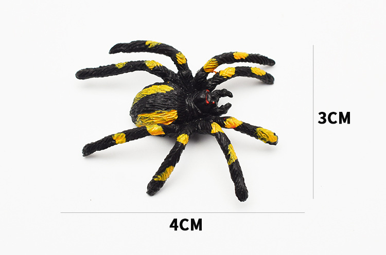 仿真蜘蛛玩具小号花蜘蛛黑色 恐怖吓人蜘蛛模型 假蜘蛛 整人玩具