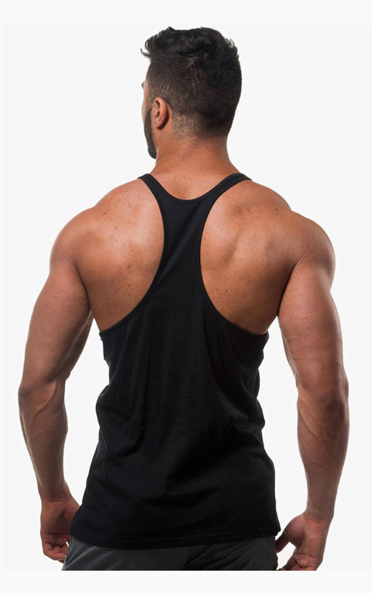 肌肉博士健身兄弟 男士2018夏训练跨栏跑步运动工字宽松棉背心