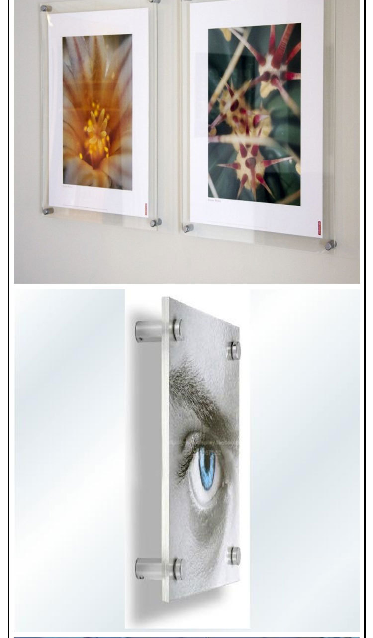 亚克力板展示牌广告螺丝广告展览牌连接固定器单头双头广告钉吊夹