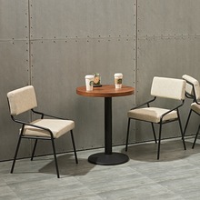 美式复古铁艺椅子现代简约成人餐椅洽谈靠背椅家用餐厅创意休闲椅