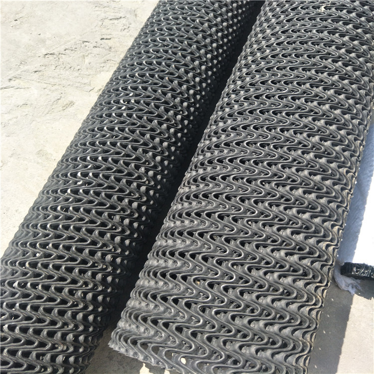 牙山网型透水管 曲纹网状pe硬式透水管200mm 排水蓄水软式透水管