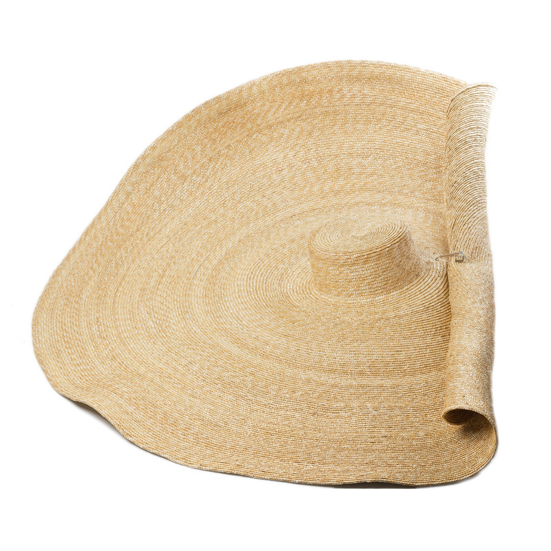 新款超大帽檐草帽影楼摄影舞台凹造型走秀 整体直径1.