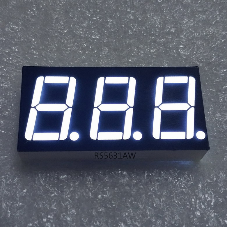 0.56英寸 3位 白色 数码管 5631白光 7段 数码管 led数码管