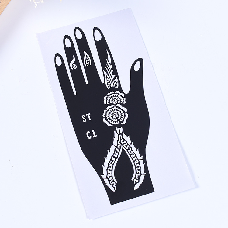 Tattoo Palm Template India Nepal HN Inkjet Painting Hollow Large Template Hand Template Design