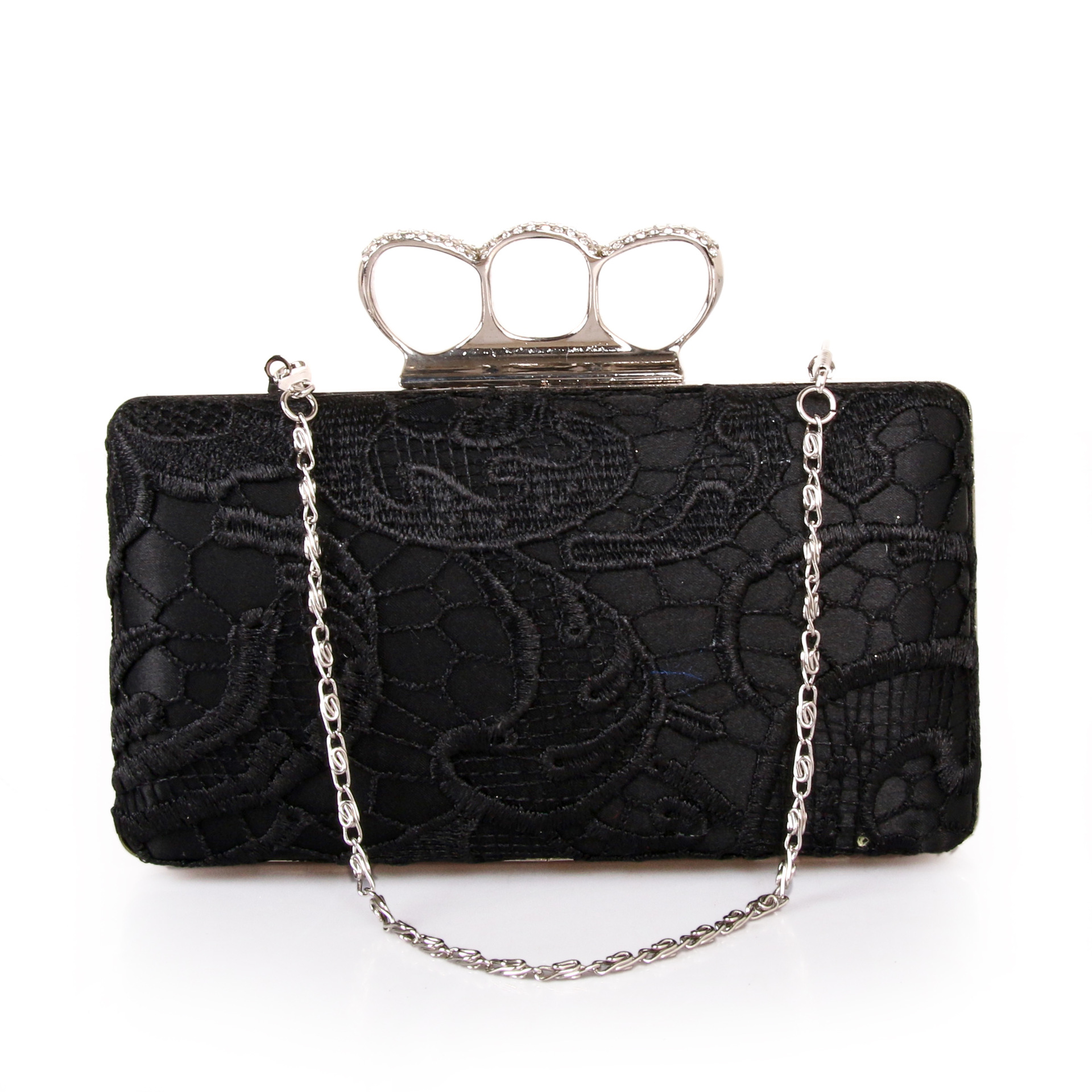 三手指蕾丝晚宴包水溶料晚礼服包镶钻戒指手拿包速卖通外贸女包