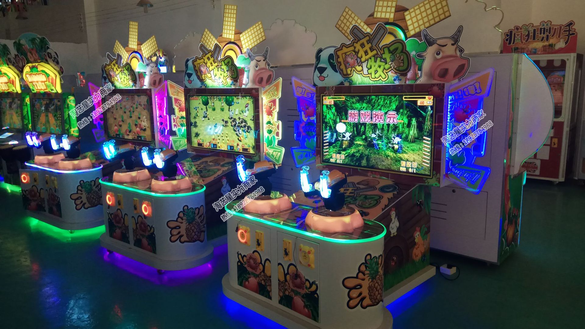 新款双人疯狂牧场射击游戏机电玩城投币游艺机设备厂家直销