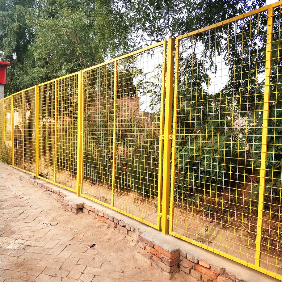 框架护栏网--黄色小区庭院围栏网现货 圈地隔离防护网 园林绿化护栏网
