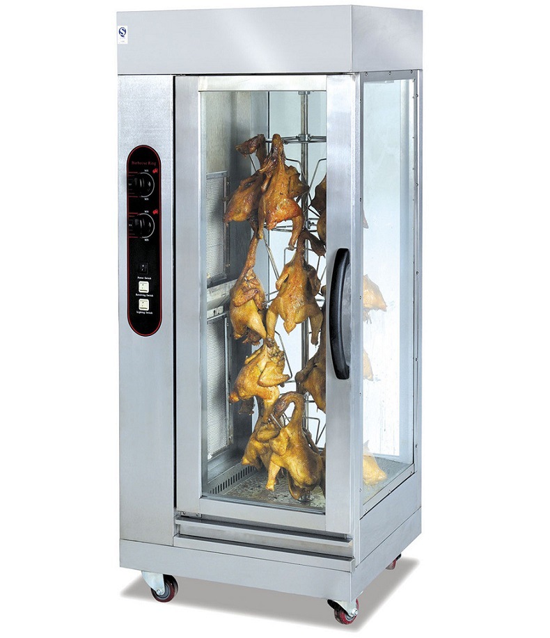 劲卓gb-306立式燃气烤鸡炉 旋转天然气烤鸡炉 16只煤气烤鸭炉