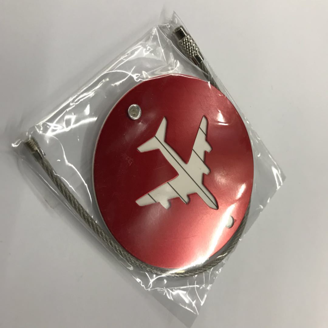 圆飞机行李牌铝合金登机创意飞机行李卡箱包吊牌外贸跨境优质