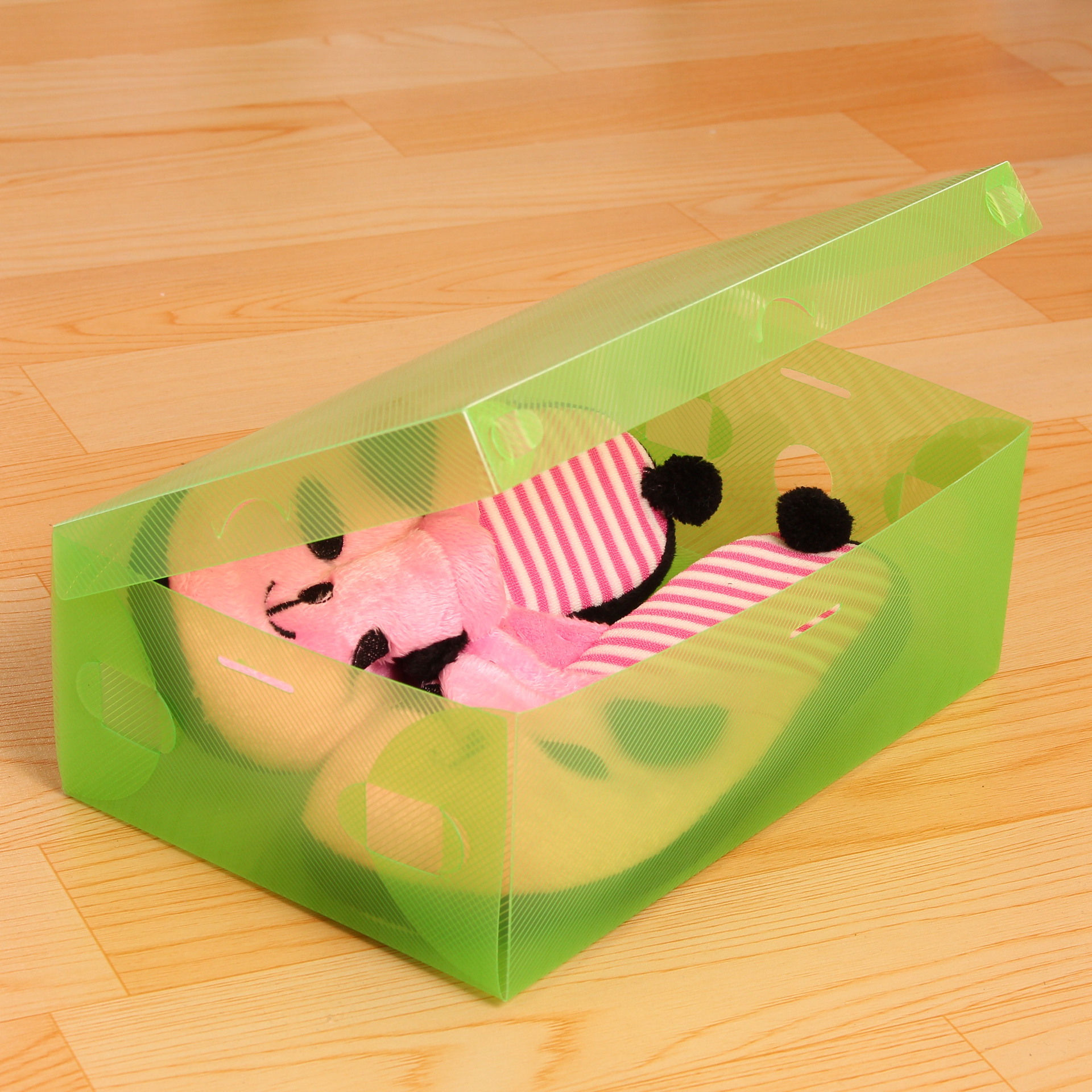 儿童鞋盒 批发透明 杂物收纳盒 水晶彩色