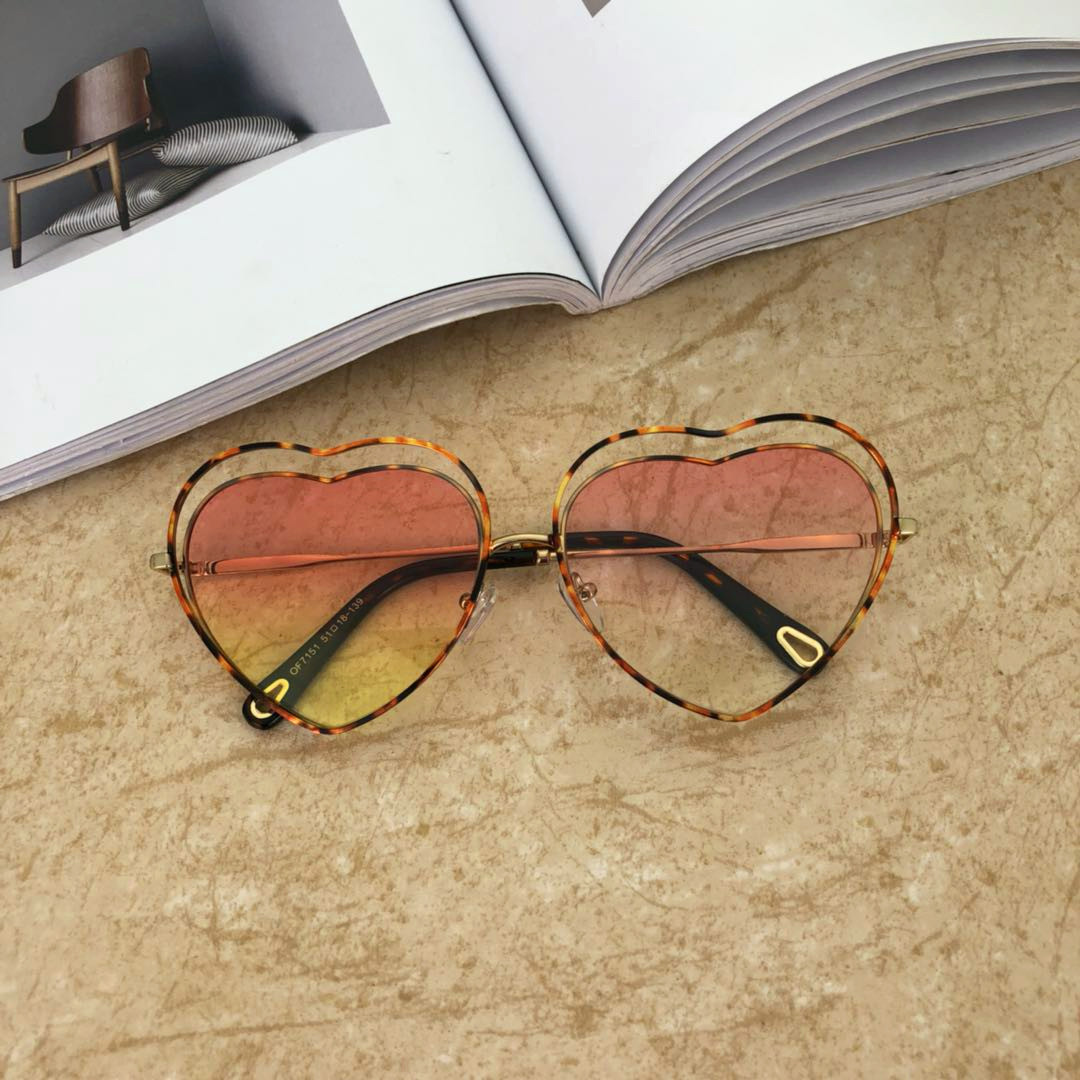 韩版个性爱心形状太阳镜 女 江疏影同款个性墨镜街拍潮流眼镜酷