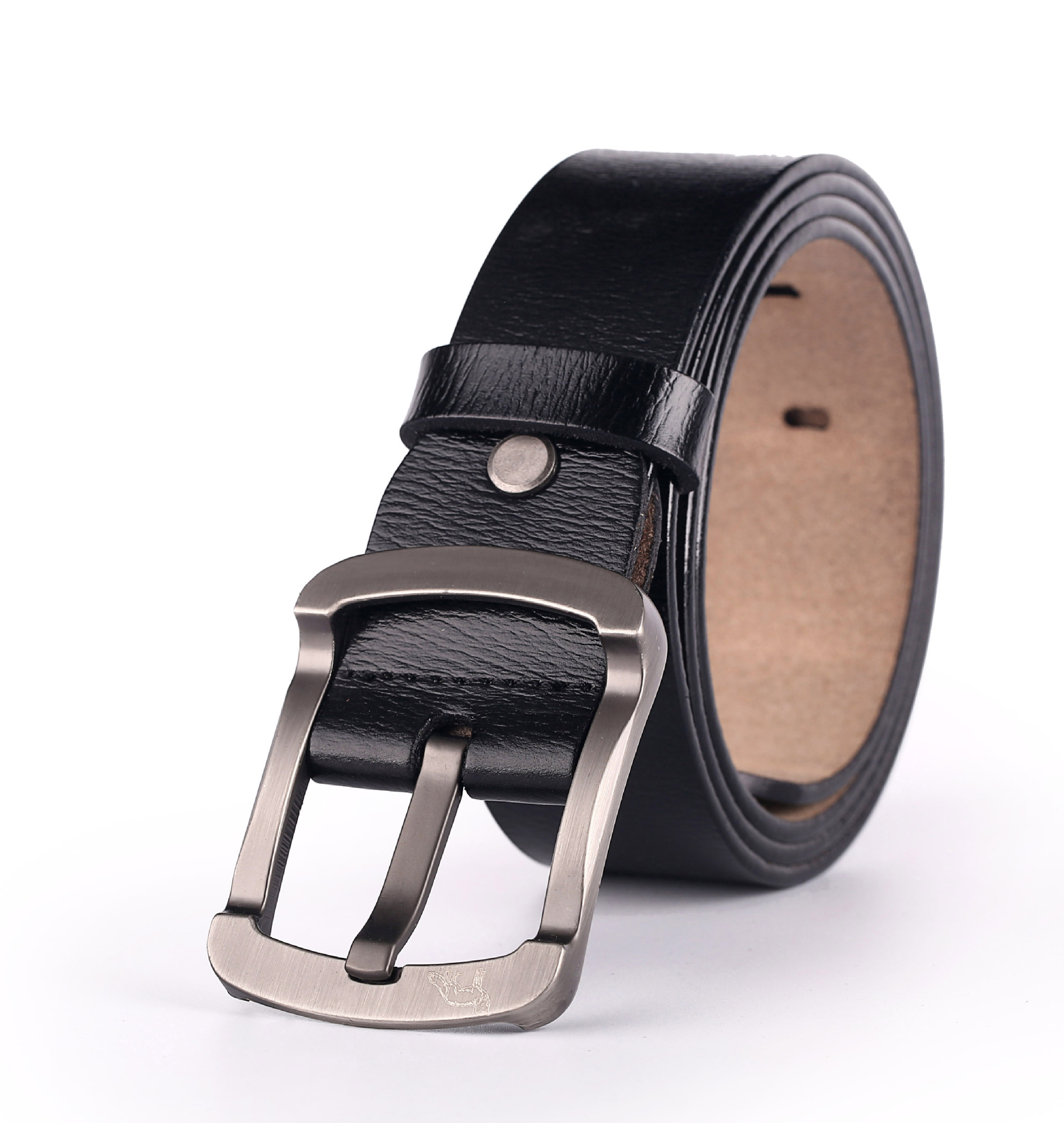 男士皮带真皮日字扣韩版青年简约休闲牛皮腰带爆款一件代发