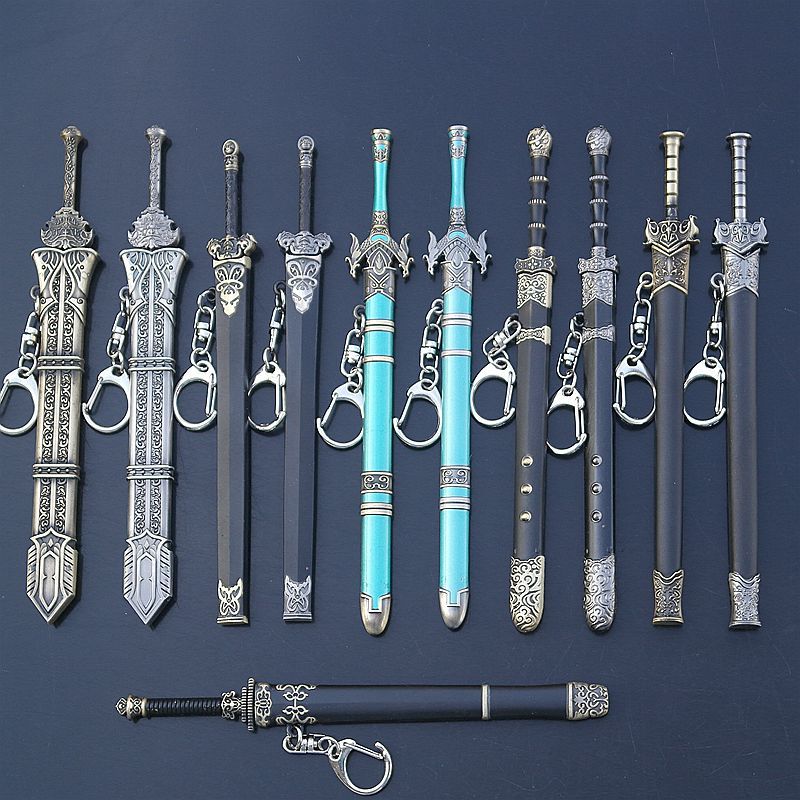 青云志武器寒冰剑诛仙剑天邪剑七星剑斩龙剑轩辕剑带剑鞘兵器挂件