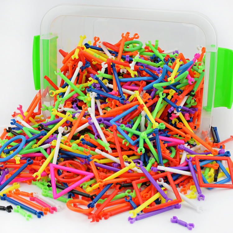 聪明棒积木拼装玩具塑料拼插魔术棒 diy早教益智拼插拼装玩具