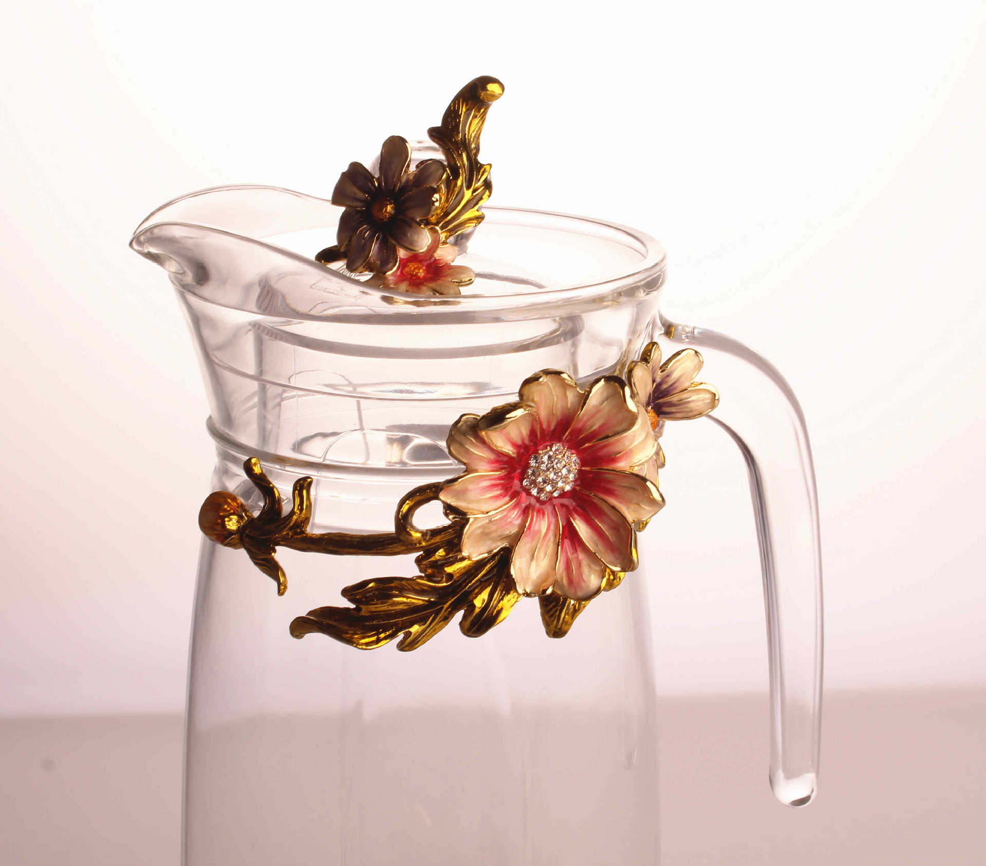 无铅玻璃珐琅杯珐琅壶套装冷水壶水杯珐琅水杯