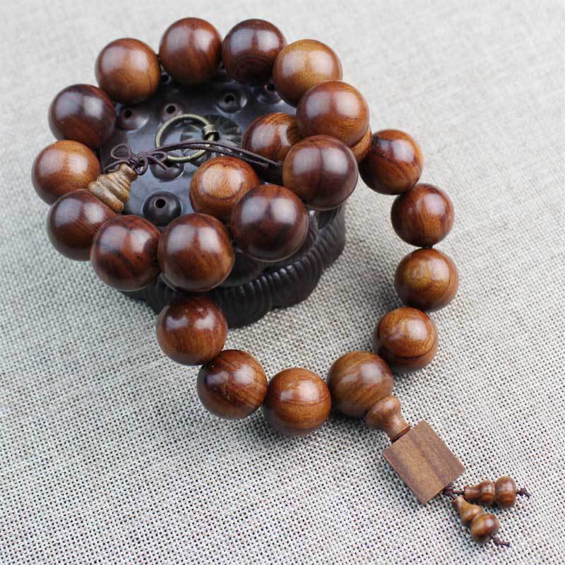 非洲酸枝木手串红贵宝巴西花梨木手链2.0沉水料实木佛珠古夷苏木