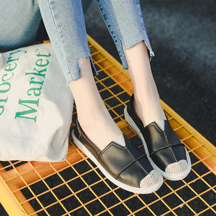 白色渔夫鞋女秋季2018新款韩版休闲鞋1992帆布鞋套脚一脚蹬懒人鞋