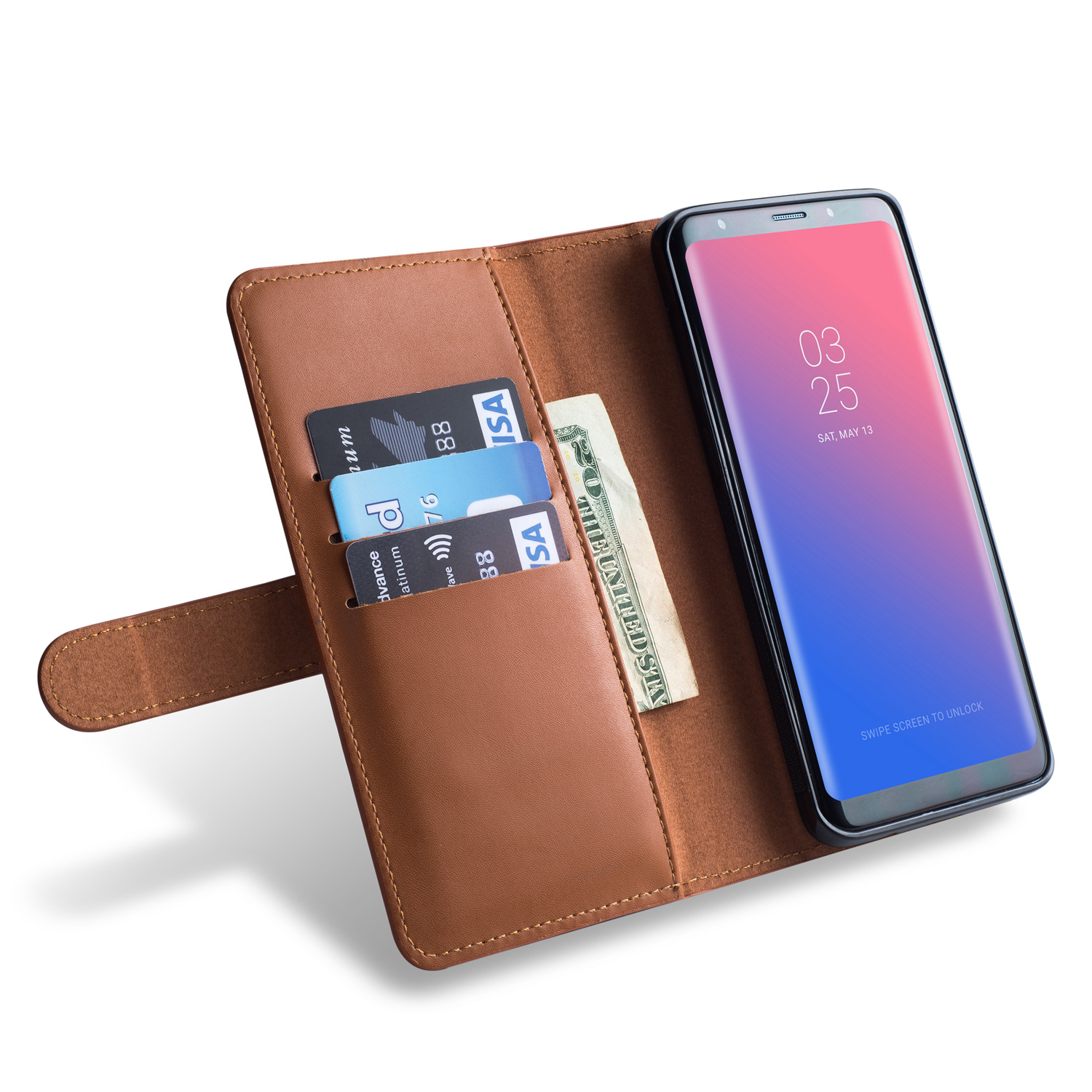 新i三星s9plus手机套s8二合一多功能钱包插卡拉链翻盖款s7保护套