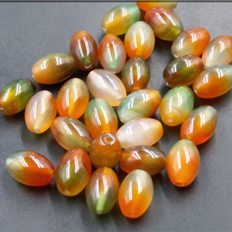 万玉批发孔雀绿玛瑙米珠散珠批发