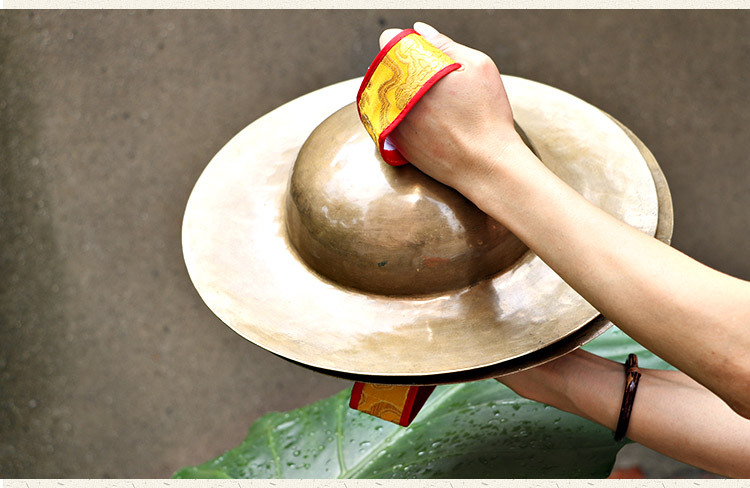 尼泊尔纯手工铜钹厂家直销大镲碰铃打击乐器铜嚓法事道场用品铙钹