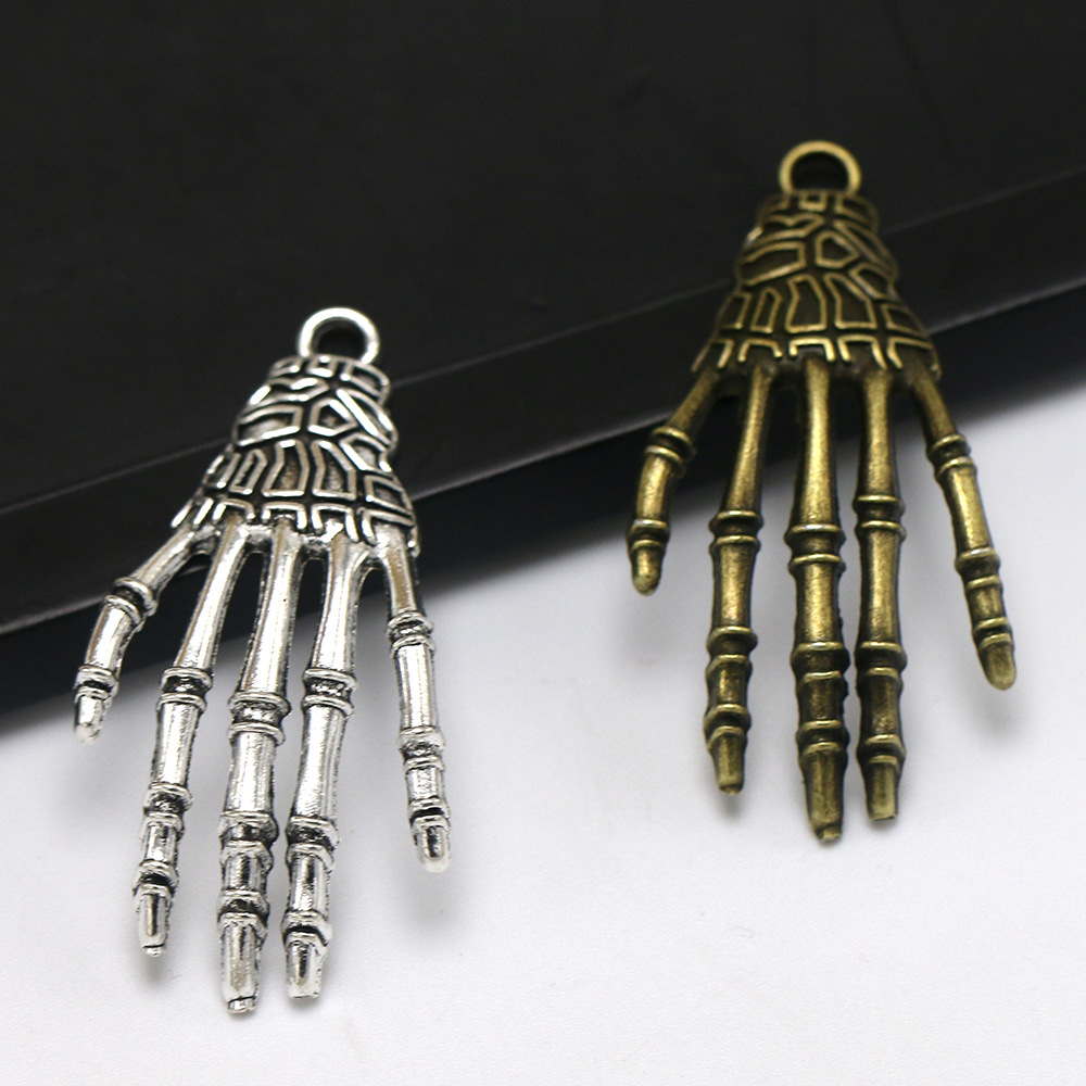 复古合金骷髅鬼爪挂件 手掌吊坠 项链手链耳环吊坠 diy 饰品配件