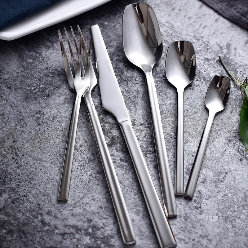 420不锈钢刀叉勺餐具 创意玫瑰花牛排刀叉勺餐具套装厂家批发-报价