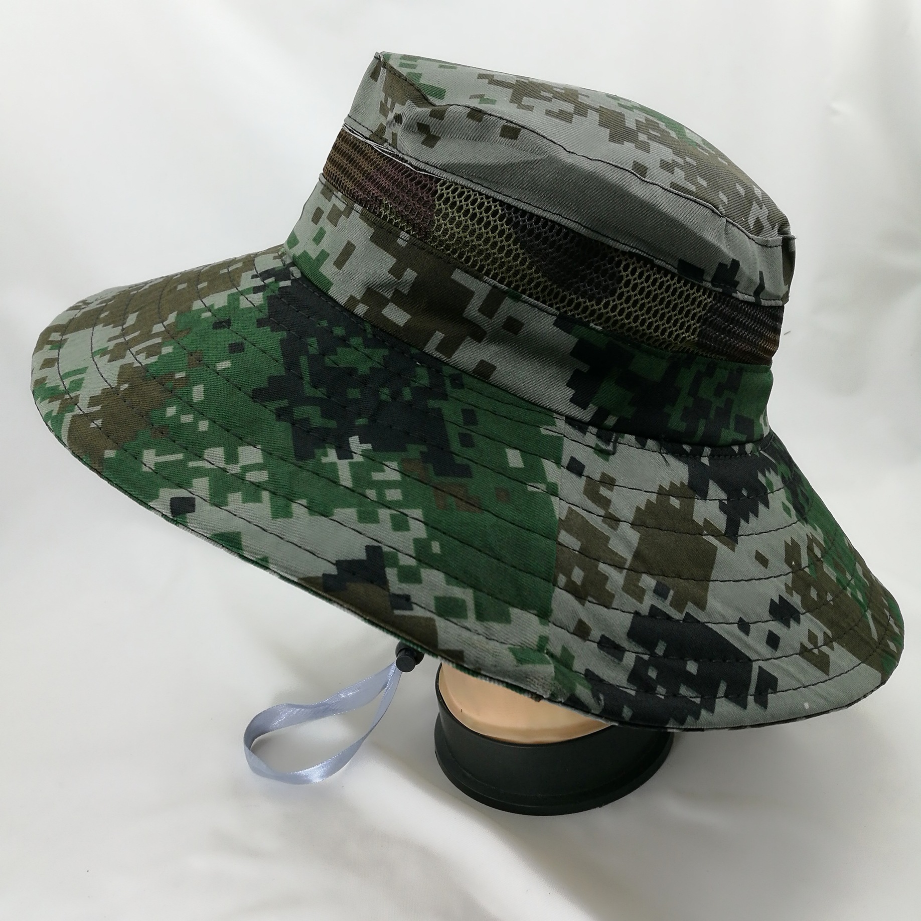 新款迷彩渔夫帽男士钓鱼登山户外盆帽女士遮阳沙滩休闲折叠帽批发