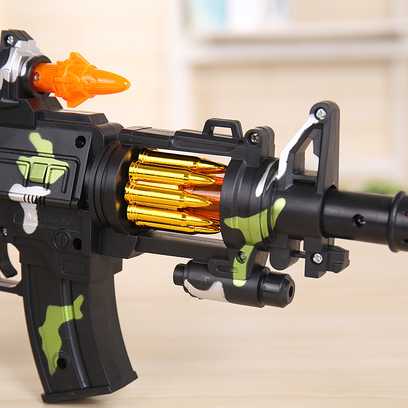 新款电动枪发光发生玩具枪儿童震动冲锋枪军事模型玩具枪厂家直销