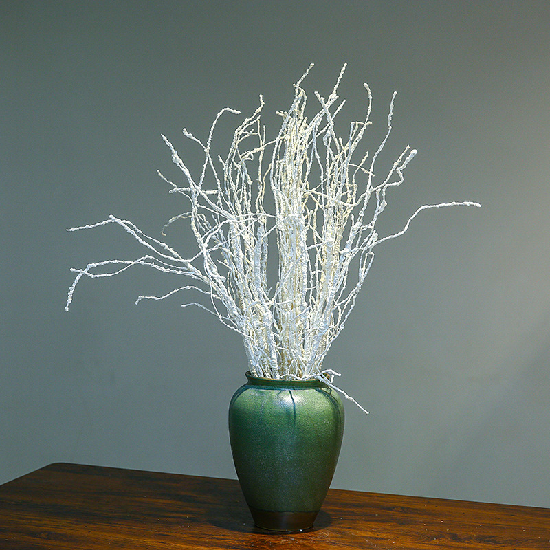 白色树枝发泡枝高档仿真植物 婚礼布景墙壁艺术装饰树枝造型枯藤