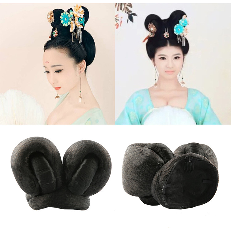 唐朝 古代戏剧影视剧人物演出写真假发飞天发包型号036长13宽17cm