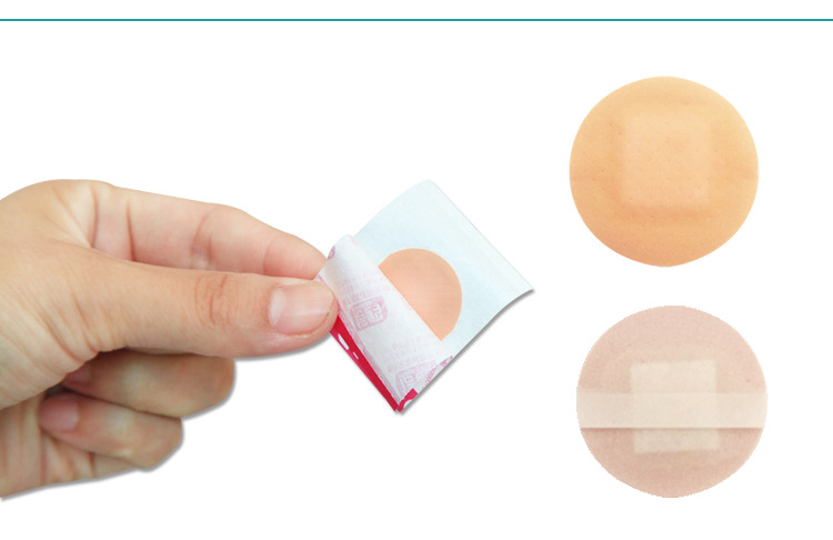 信鸥迷你圆形小创可贴防水透气止血贴痘痘针眼疫苗创口贴 100片