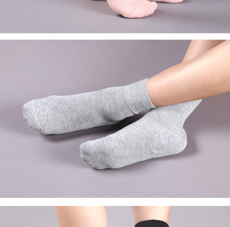 卡帝乐鳄鱼防足裂袜子女士松口精梳棉袜防裂袜中筒防开裂女袜代发