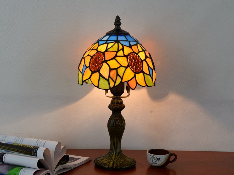 美式田园创意蒂凡尼彩色玻璃客厅餐厅卧室床头台灯直径20cm