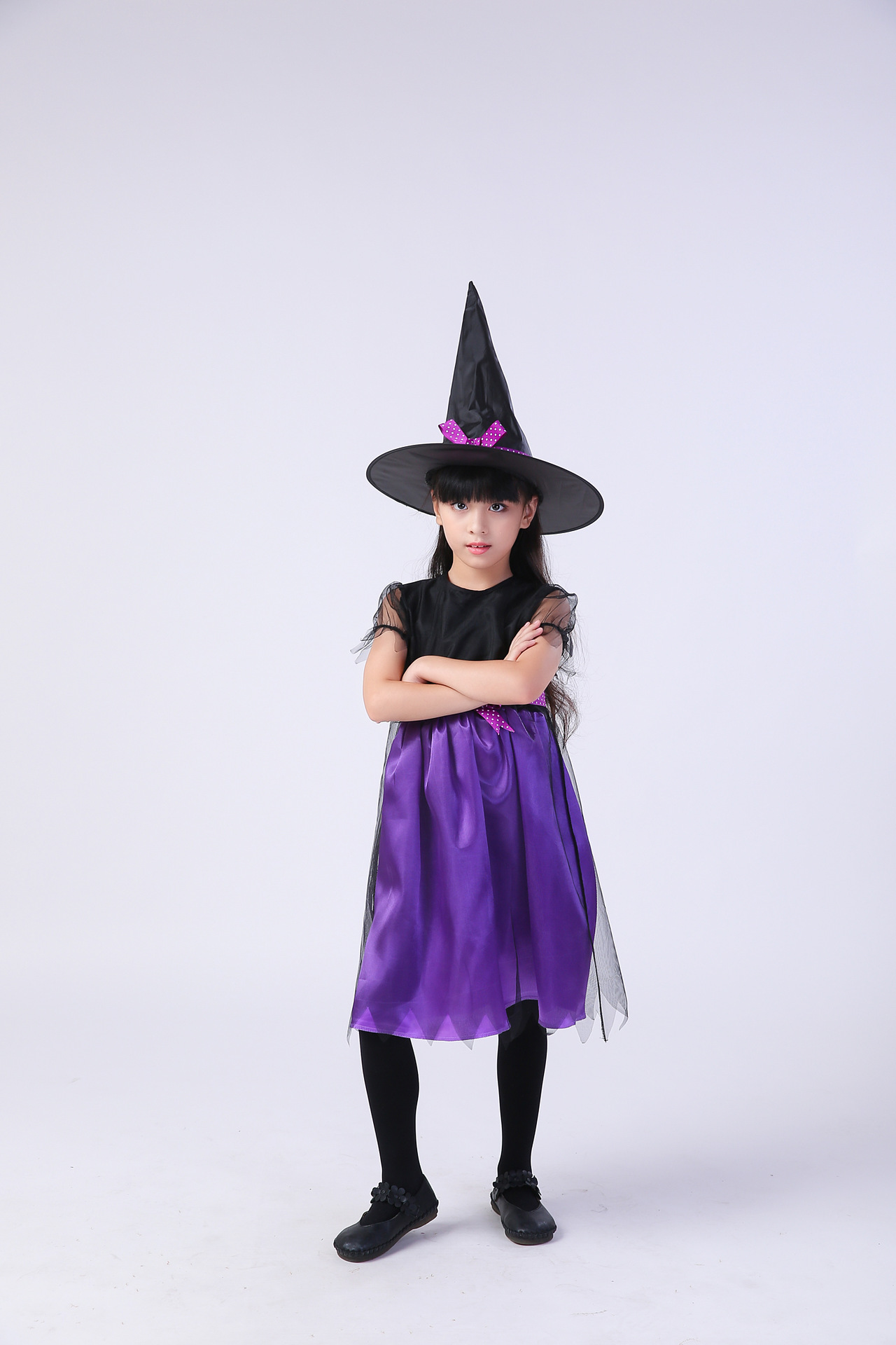 万圣节儿童服装cos巫婆女童魔法师女巫角色扮演cosplay女孩的衣服
