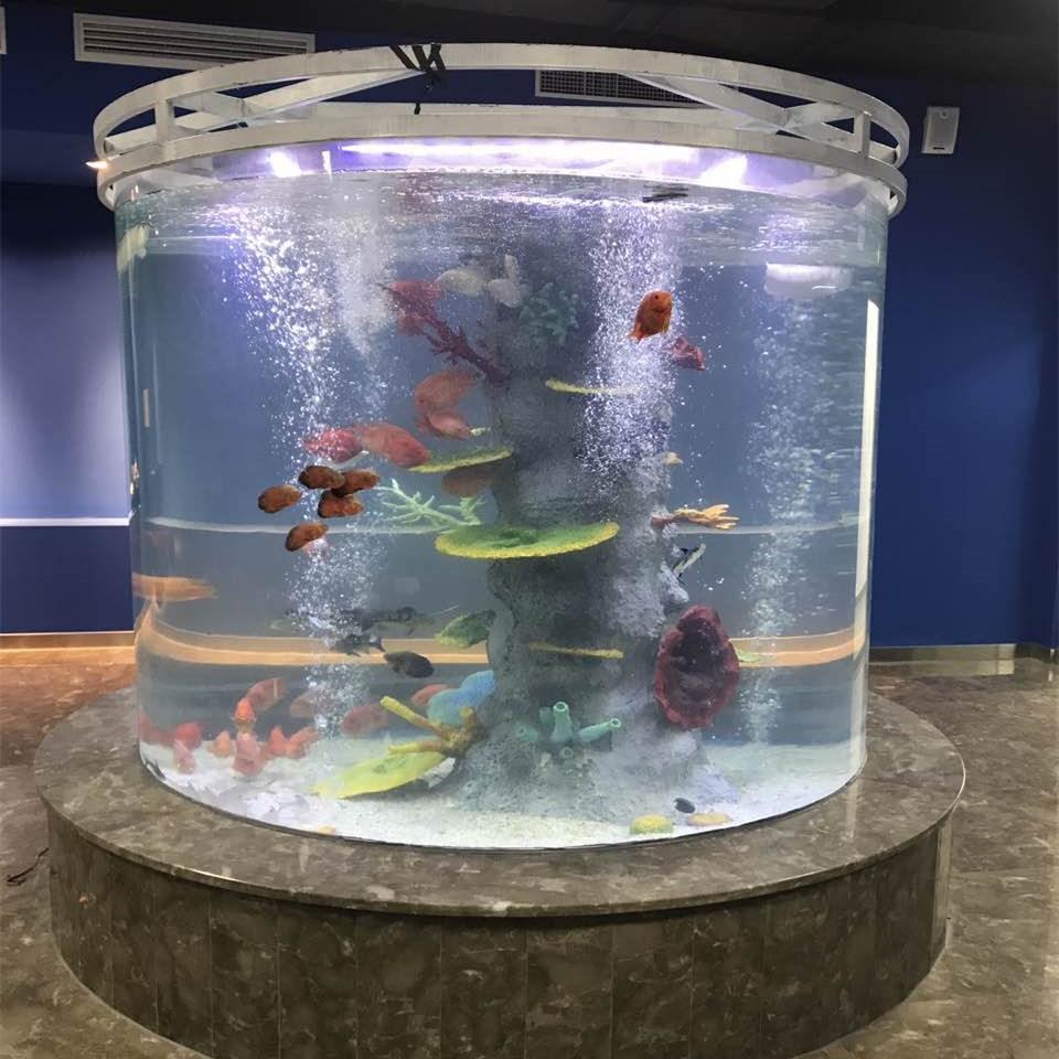 【亚克力鱼缸】大中型过滤亚克力鱼缸商场观赏型创意金鱼大型鱼缸