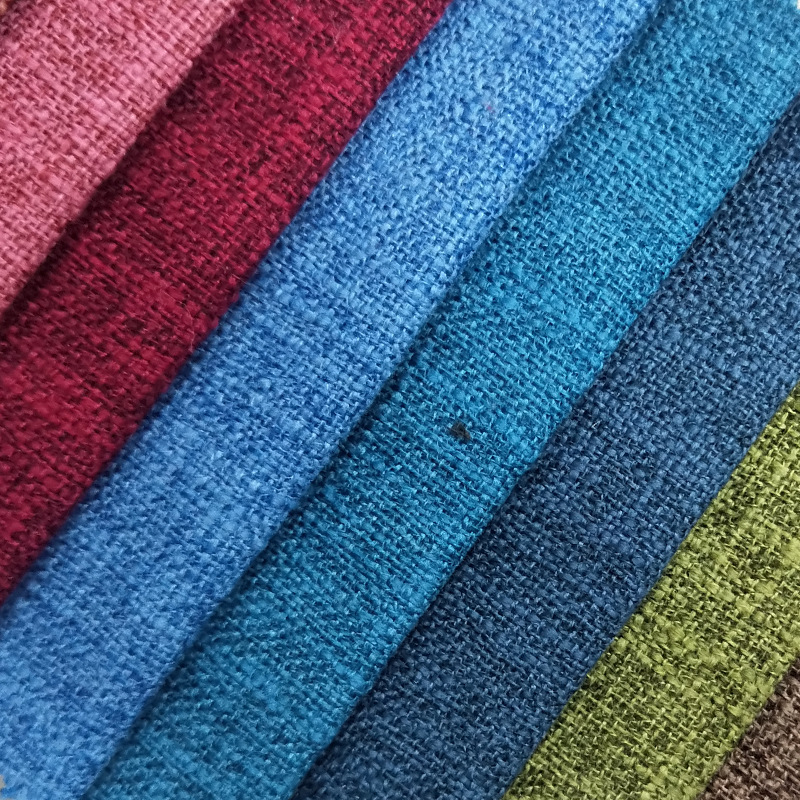 沙发布料粗亚麻布布料竹节素色棉麻布布料面料硬包桌布粗纹理布