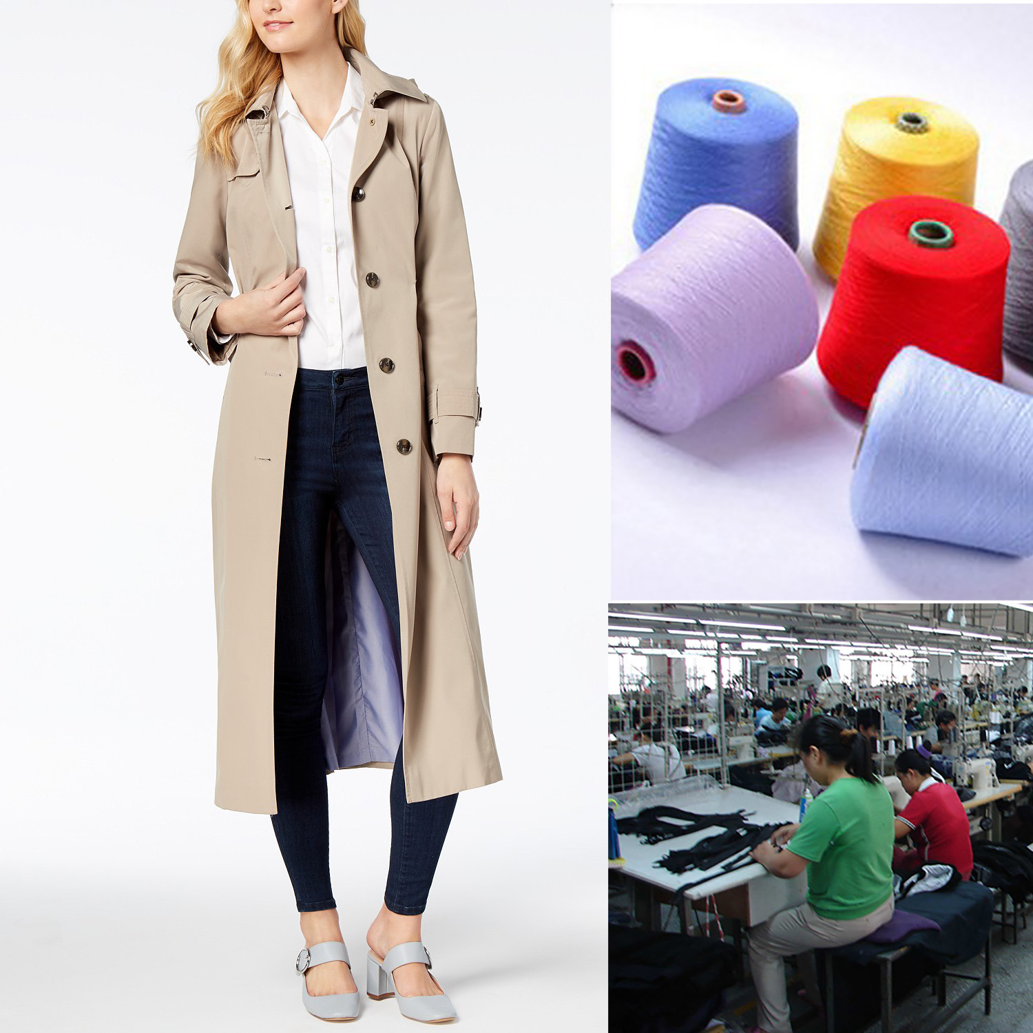 淘工厂女装加工风衣外套梭织小批量来图来样贴牌定制服装实力商家