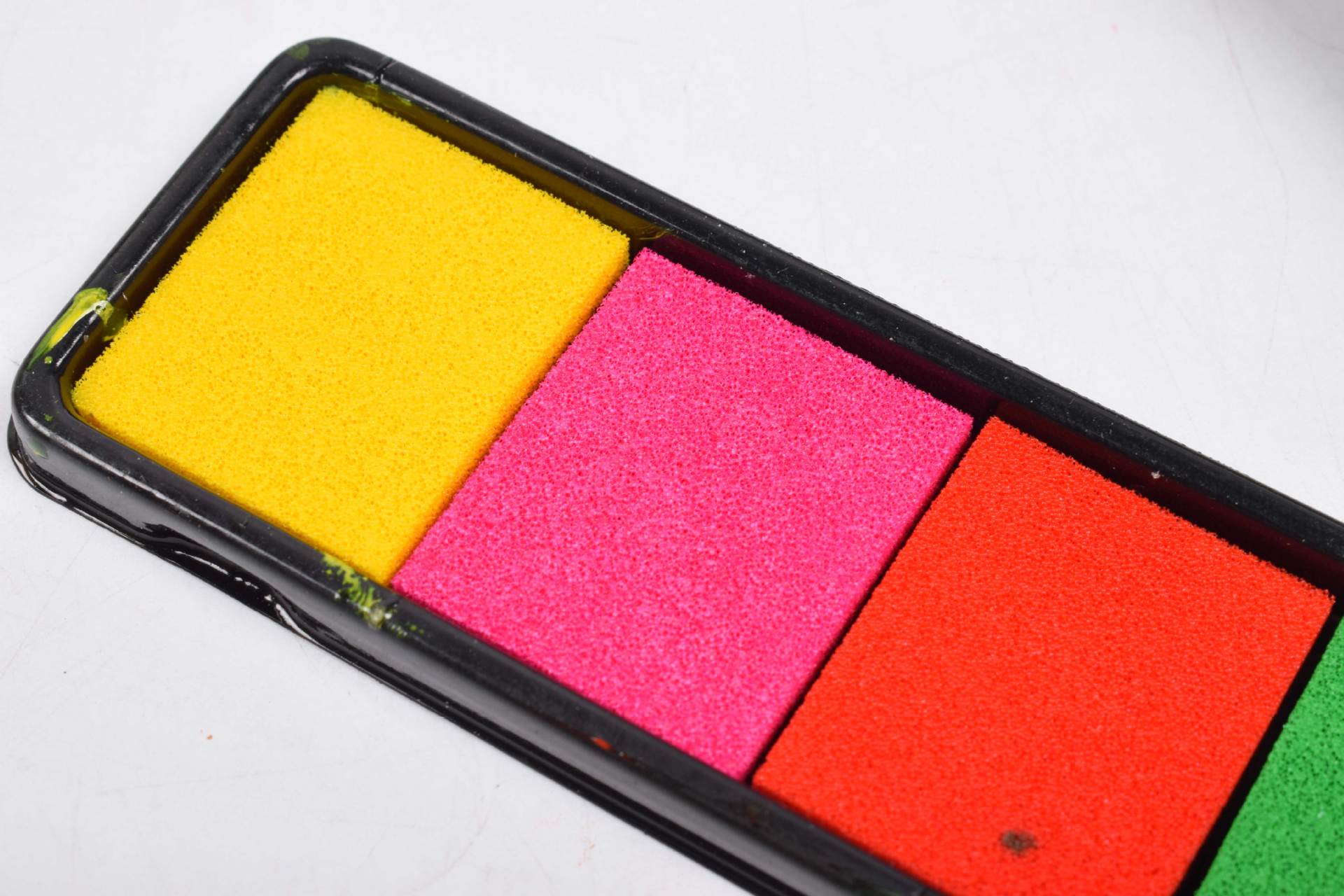 新款长方形5色指纹签到印泥 儿童益智手指画环保水性印油批发