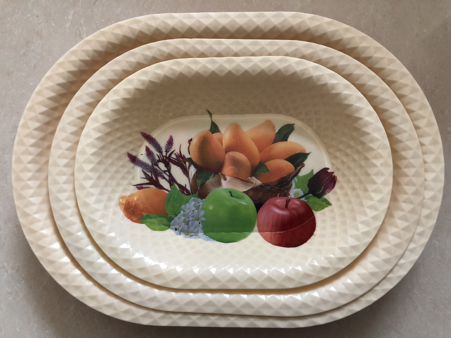 厂家直销塑料方形果盘华巨正品特价食品级pp盘子瓜果盘批发