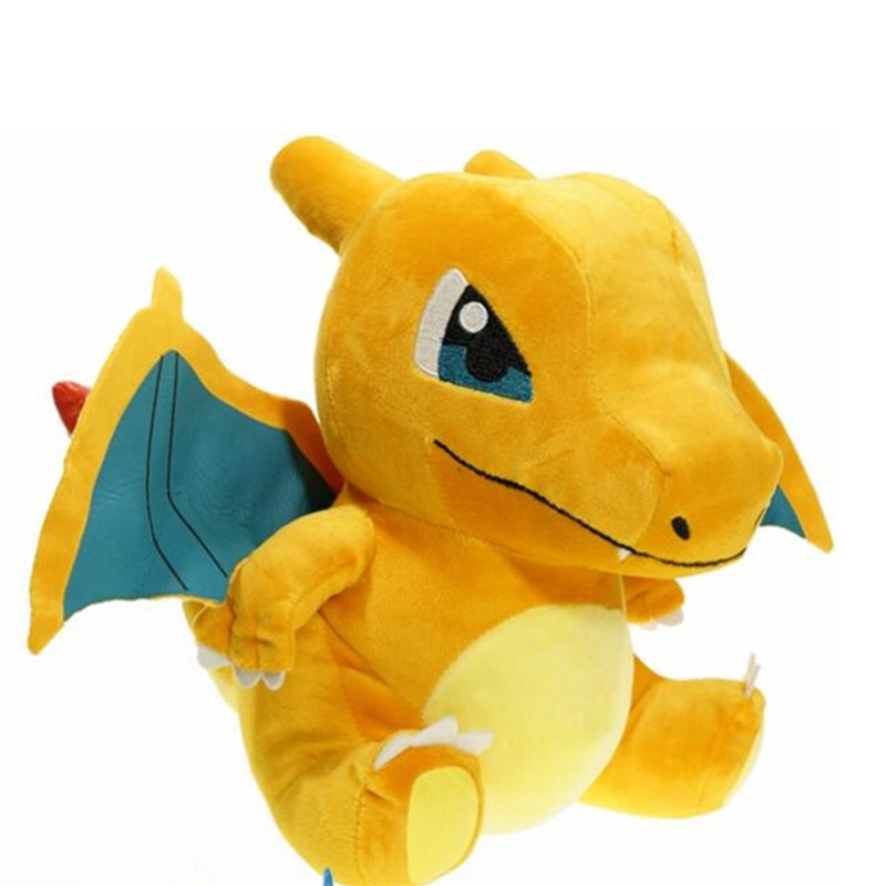 大号48cm 喷火龙毛绒公仔 q版mega 进货xy黄色喷火龙玩具娃娃玩偶